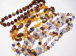WEST GERMANY ART GLASS BEADED NECKLACES